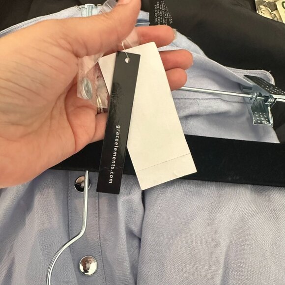 Grace Elements Linen Blend A Line Skirt Size 4 NEW - Picture 5 of 8